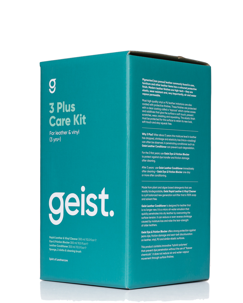 3 Plus Pflegeset für Leder und Kunstleder