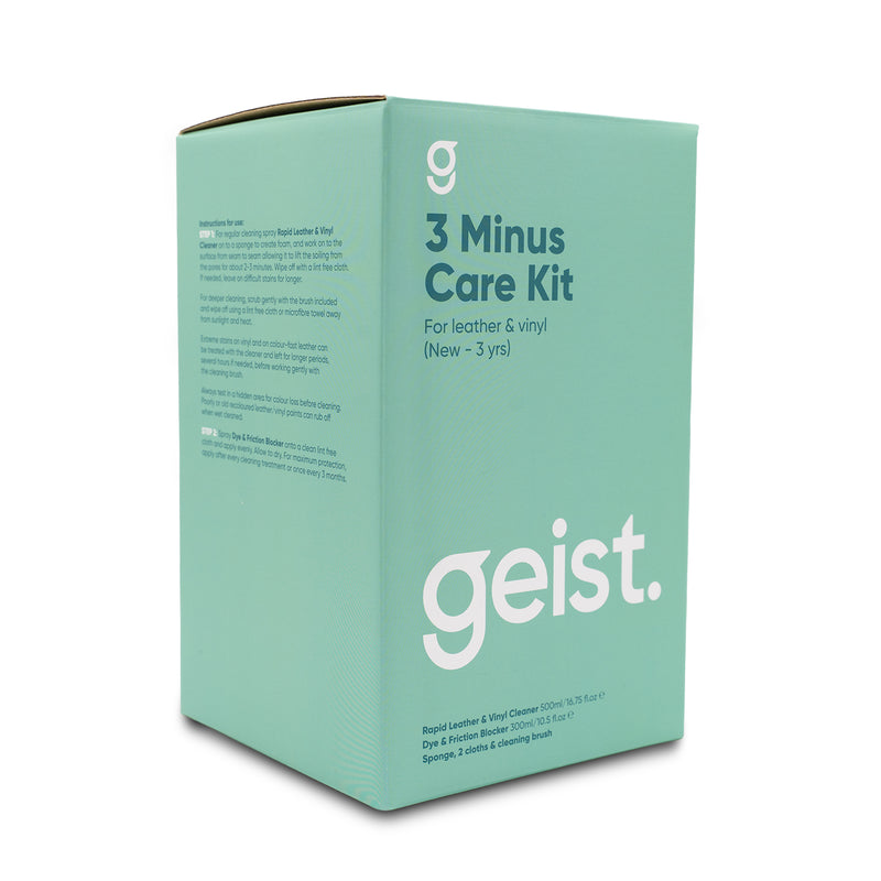 3 Minus Pflegeset für Leder und Kunstleder